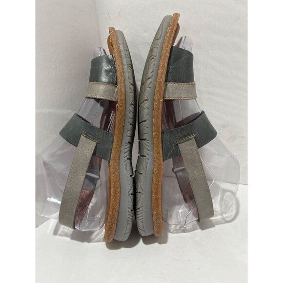 Born Taye Sandals womens Blue Colorblock Leather confort Sandals size 7-7.5 - Picture 4 of 7